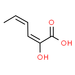 ChemSpider 2D Image | 2-Hydroxy-cis-hex-2,4-dienoate | C6H8O3