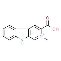ChemSpider 2D Image | 3-Carboxy-2-methyl-9H-beta-carbolin-2-ium | C13H11N2O2