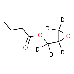 ChemSpider 2D Image | (~2~H_3_)-2-Oxiranyl(~2~H_2_)methyl butyrate | C7H7D5O3