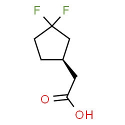 ChemSpider 2D Image | [(1R)-3,3-Difluorocyclopentyl]acetic acid | C7H10F2O2