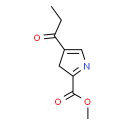 ChemSpider 2D Image | methyl 4-propanoyl-1,3-dihydropyrrole-2-carboxylate | C9H12NO3