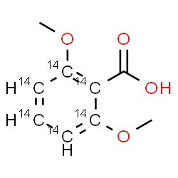 ChemSpider 2D Image | 2,6-Dimethoxy(~14~C_6_)benzoic acid | C314C6H10O4