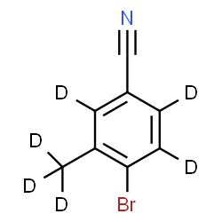 ChemSpider 2D Image | 4-Bromo-3-(~2~H_3_)methyl(~2~H_3_)benzonitrile | C8D6BrN