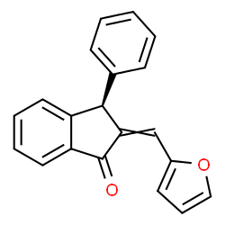 ChemSpider 2D Image | (3R)-2-(2-Furylmethylene)-3-phenyl-1-indanone | C20H14O2