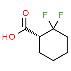 ChemSpider 2D Image | (1R)-2,2-Difluorocyclohexanecarboxylic acid | C7H10F2O2