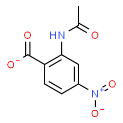 ChemSpider 2D Image | 2-Acetamido-4-nitrobenzoate | C9H7N2O5