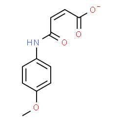ChemSpider 2D Image | (2Z)-4-[(4-Methoxyphenyl)amino]-4-oxo-2-butenoate | C11H10NO4