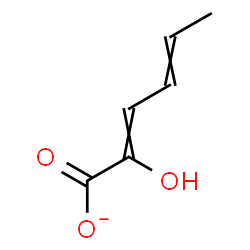 ChemSpider 2D Image | (2Z,4E)-2-Hydroxy-2,4-hexadienoate | C6H7O3
