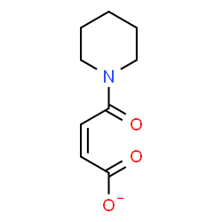 ChemSpider 2D Image | (2Z)-4-Oxo-4-(1-piperidinyl)-2-butenoate | C9H12NO3