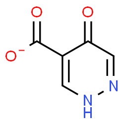ChemSpider 2D Image | 5-Hydroxypyridazine-4-carboxylate | C5H3N2O3