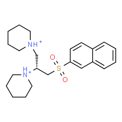 ChemSpider 2D Image | 1,1'-[(2S)-3-(2-Naphthylsulfonyl)-1,2-propanediyl]dipiperidinium | C23H34N2O2S