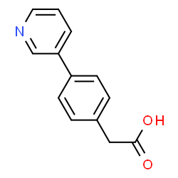 ChemSpider 2D Image | 4-(3'-Pyridyl)phenylacetic acid | C13H11NO2