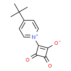 ChemSpider 2D Image | 2-[4-(2-Methyl-2-propanyl)-1-pyridiniumyl]-3,4-dioxo-1-cyclobuten-1-olate | C13H13NO3