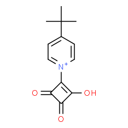 ChemSpider 2D Image | 1-(2-Hydroxy-3,4-dioxo-1-cyclobuten-1-yl)-4-(2-methyl-2-propanyl)pyridinium | C13H14NO3