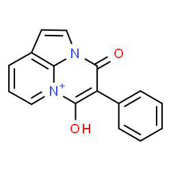 ChemSpider 2D Image | 5-Hydroxy-3-oxo-4-phenyl-3H-2a-aza-5a-azoniaacenaphthylene | C16H11N2O2