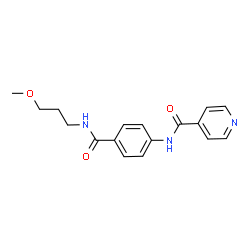 ChemSpider 2D Image | N-{4-[(3-Methoxypropyl)carbamoyl]phenyl}isonicotinamide | C17H19N3O3