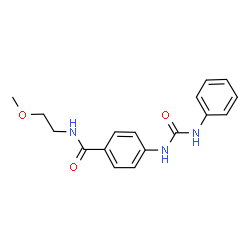 ChemSpider 2D Image | N-(2-Methoxyethyl)-4-[(phenylcarbamoyl)amino]benzamide | C17H19N3O3