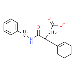 ChemSpider 2D Image | 4-(Benzylamino)-3-(1-cyclohexen-1-yl)-4-oxobutanoate | C17H20NO3
