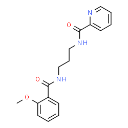 ChemSpider 2D Image | N-{3-[(2-Methoxybenzoyl)amino]propyl}-2-pyridinecarboxamide | C17H19N3O3