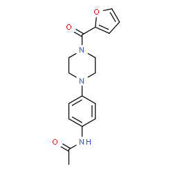 ChemSpider 2D Image | N-{4-[4-(2-Furoyl)-1-piperazinyl]phenyl}acetamide | C17H19N3O3