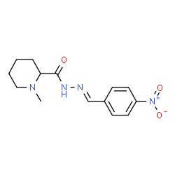 ChemSpider 2D Image | 1-Methyl-N'-[(E)-(4-nitrophenyl)methylene]-2-piperidinecarbohydrazide | C14H18N4O3