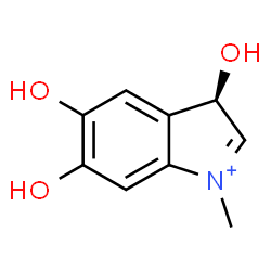 ChemSpider 2D Image | (3R)-3,5,6-Trihydroxy-1-methyl-3H-indolium | C9H10NO3