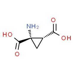 ChemSpider 2D Image | (1S,2R)-1-Amino-1,2-cyclopropanedicarboxylic acid | C5H7NO4