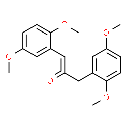 ChemSpider 2D Image | 1,3-bis(2,5-dimethoxyphenyl)prop-1-en-2-one | C19H21O5