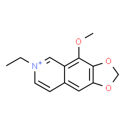 ChemSpider 2D Image | 6-Ethyl-4-methoxy[1,3]dioxolo[4,5-g]isoquinolin-6-ium | C13H14NO3