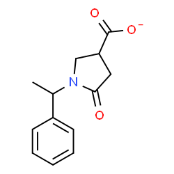 ChemSpider 2D Image | 5-Oxo-1-(1-phenylethyl)-3-pyrrolidinecarboxylate | C13H14NO3