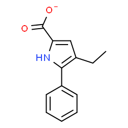 ChemSpider 2D Image | 4-Ethyl-5-phenyl-1H-pyrrole-2-carboxylate | C13H12NO2