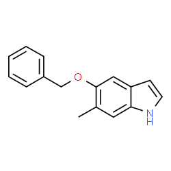 ChemSpider 2D Image | 5-(Benzyloxy)-6-methyl-1H-indole | C16H15NO