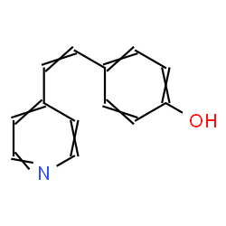 ChemSpider 2D Image | 4-[(E)-2-(4-Pyridinyl)vinyl]phenol | C13H11NO