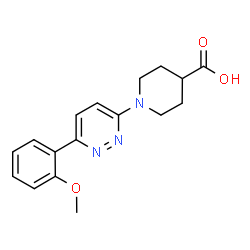 ChemSpider 2D Image | 1-[6-(2-Methoxyphenyl)-3-pyridazinyl]-4-piperidinecarboxylic acid | C17H19N3O3