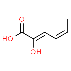 ChemSpider 2D Image | (2Z,4Z)-2-Hydroxy-2,4-hexadienoic acid | C6H8O3