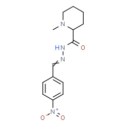 ChemSpider 2D Image | 1-Methyl-N'-(4-nitrobenzylidene)-2-piperidinecarbohydrazide | C14H18N4O3