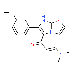 ChemSpider 2D Image | 3-(Dimethylamino)-1-(6-(3-methoxyphenyl)-7,7a-dihydroimidazo[2,1-b]oxazol-5-yl)prop-2-en-1-one | C17H19N3O3
