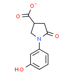 ChemSpider 2D Image | 1-(3-Hydroxyphenyl)-5-oxo-3-pyrrolidinecarboxylate | C11H10NO4