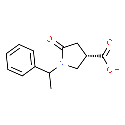 ChemSpider 2D Image | (3S)-5-Oxo-1-(1-phenylethyl)-3-pyrrolidinecarboxylic acid | C13H15NO3