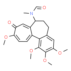 ChemSpider 2D Image | N-Methyl-N-(1,2,3,10-tetramethoxy-9-oxo-5,6,7,9-tetrahydrobenzo[a]heptalen-7-yl)formamide | C22H25NO6