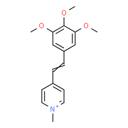 ChemSpider 2D Image | 1-Methyl-4-[2-(3,4,5-trimethoxyphenyl)vinyl]pyridinium | C17H20NO3