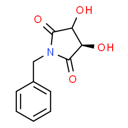 ChemSpider 2D Image | (3R)-1-Benzyl-3,4-dihydroxy-2,5-pyrrolidinedione | C11H11NO4