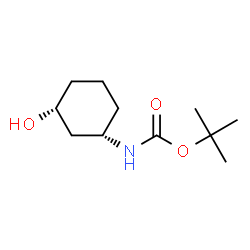 ChemSpider 2D Image | tert-butyl N-[(1S,3R)-3-hydroxycyclohexyl]carbamate | C11H21NO3