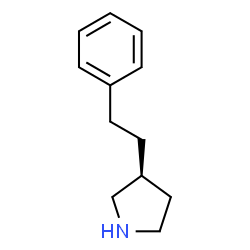 ChemSpider 2D Image | (3S)-3-(2-Phenylethyl)pyrrolidine | C12H17N