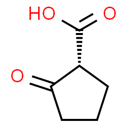 ChemSpider 2D Image | (1R)-2-Oxocyclopentanecarboxylic acid | C6H8O3
