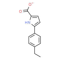 ChemSpider 2D Image | 5-(4-Ethylphenyl)-1H-pyrrole-2-carboxylate | C13H12NO2