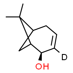 ChemSpider 2D Image | (2S)-7,7-Dimethyl(3-~2~H)bicyclo[4.1.1]oct-3-en-2-ol | C10H15DO