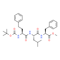 ChemSpider 2D Image | Methyl N-[(2S)-2-({[(2-methyl-2-propanyl)oxy]carbonyl}amino)-4-phenylbutanoyl]-L-leucyl-L-phenylalaninate | C31H43N3O6