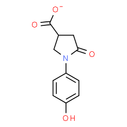 ChemSpider 2D Image | 1-(4-Hydroxyphenyl)-5-oxo-3-pyrrolidinecarboxylate | C11H10NO4