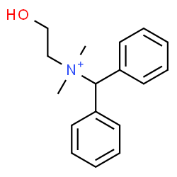 ChemSpider 2D Image | N-(Diphenylmethyl)-2-hydroxy-N,N-dimethylethanaminium | C17H22NO